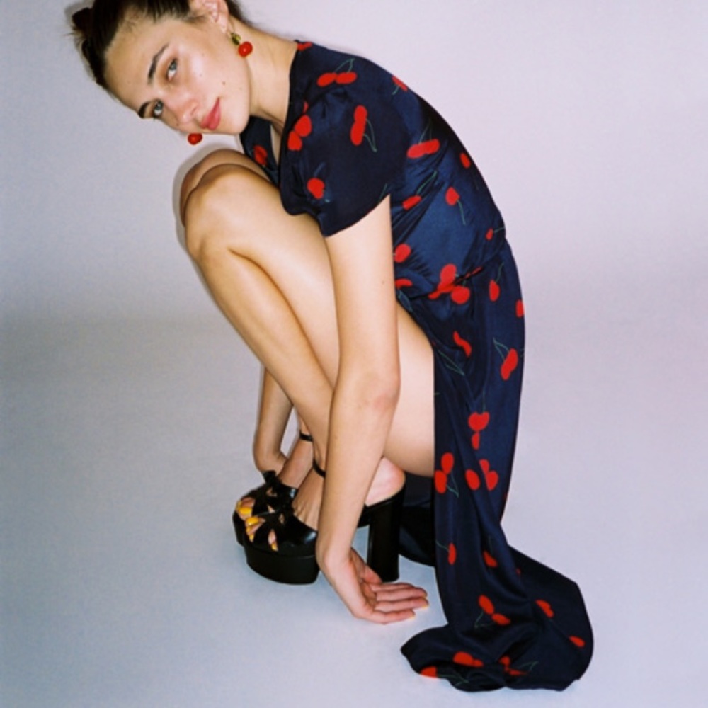 Teale dress. Wild cherry. Realisation Par. NWT